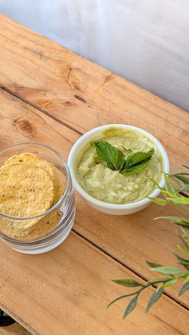 Corn Chip and Guacamole Pot