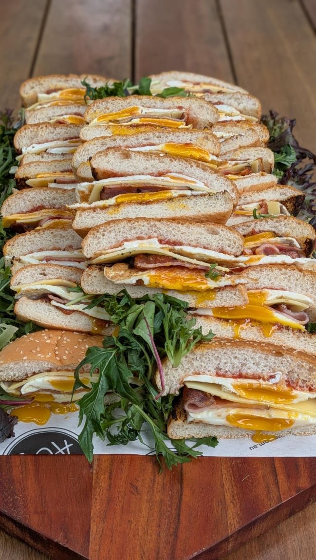 Bacon and Egg Roll Platter