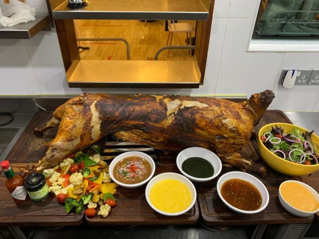 Roasted Whole Baby Lamb