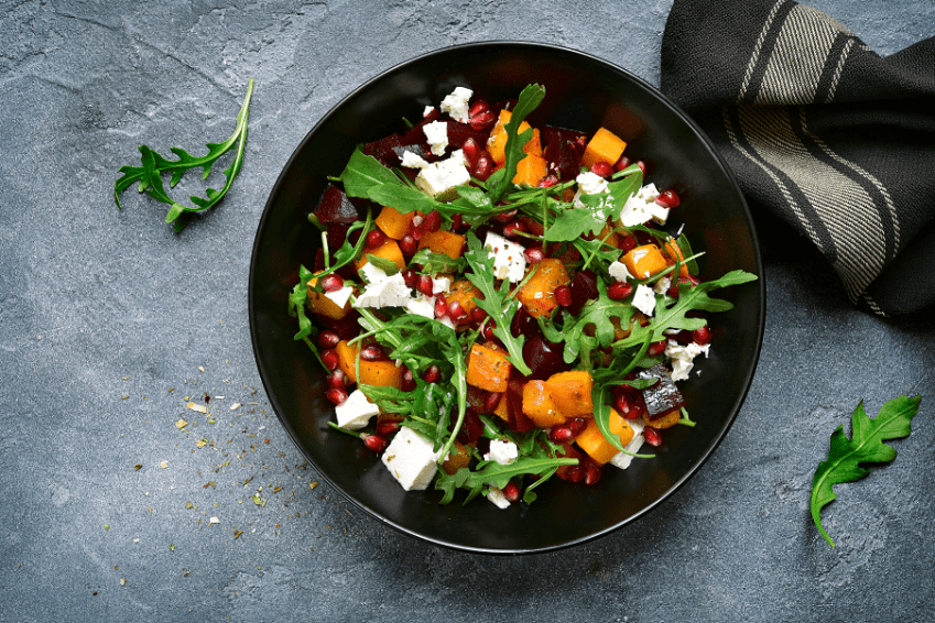 Beetroot and pumpkin salad