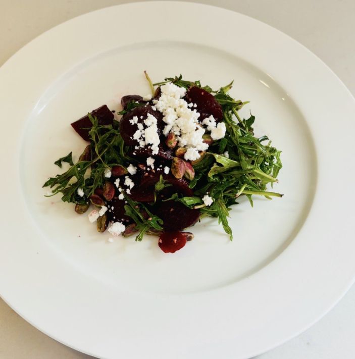 Roasted Beetroot, Pistachio & Feta Salad