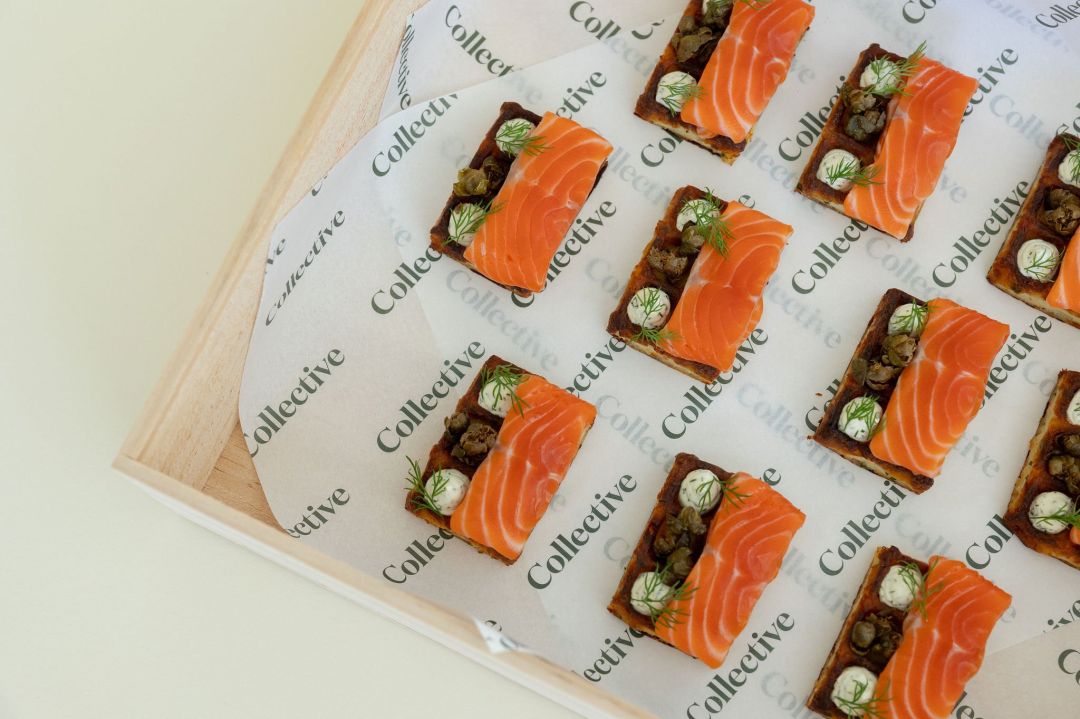 Cured Salmon on a Potato Waffle