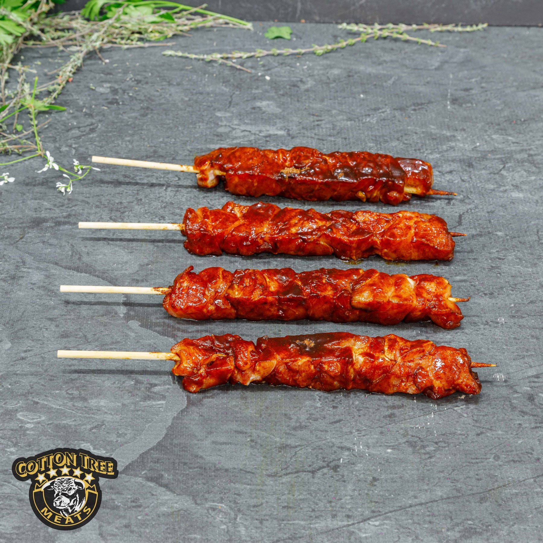 CHICKEN KEBABS HONEY SOY