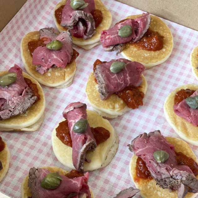 Blini // Rare Roast Beef