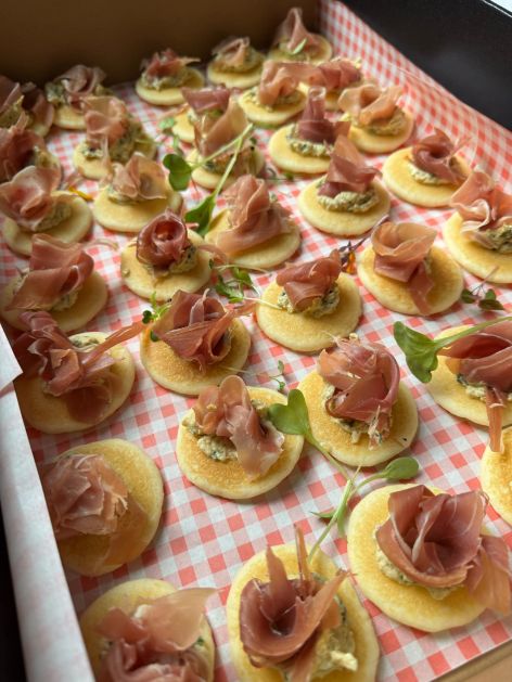 Blini // Prosciutto and Artichoke