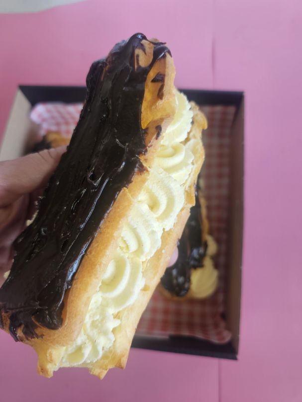 Chocolate Eclair with Soft Whipped Cream