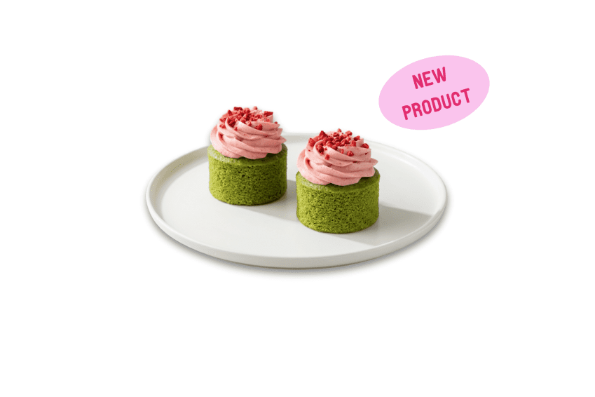 Cupcake Matcha & Strawberry 