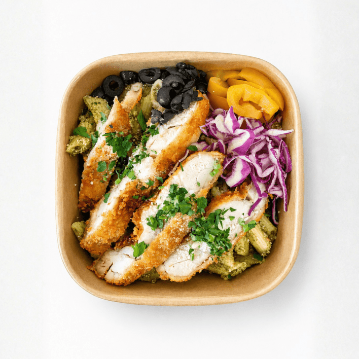 Chicken Katsu Pasta Bowl 