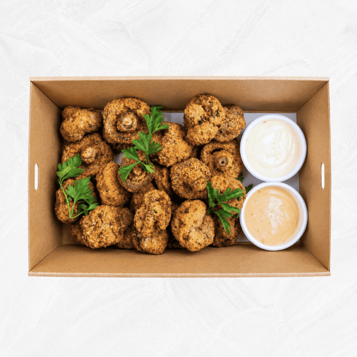 Crumbed Spiced Mushroom Platter 