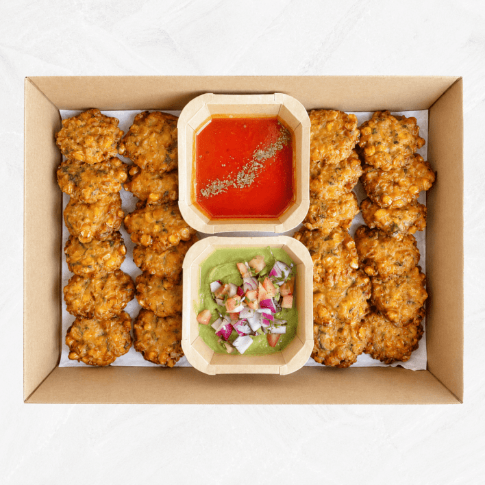 Golden Corn Fritter Platter 
