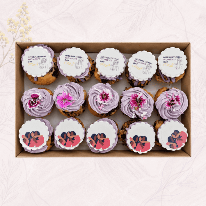 International Women's Day Mini Cupcake Platter 