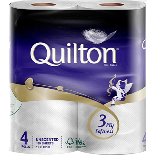 Quilton Premium 3 Ply Toilet Paper Roll 4 pack