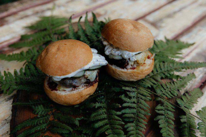 Boxed 24 QLD Wagyu Cheese Burger with vintage cheddar, house pickle, G2Eat sauce on a slider 2026