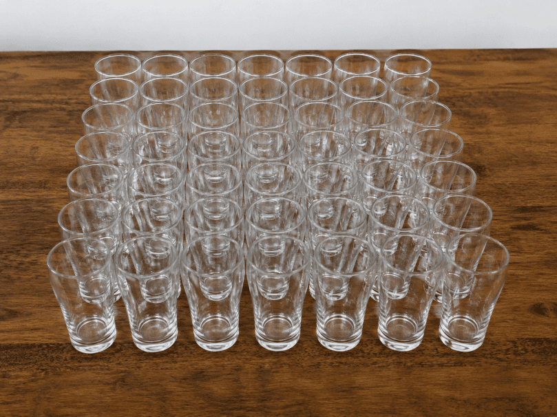 Schooner glasses racks of 36