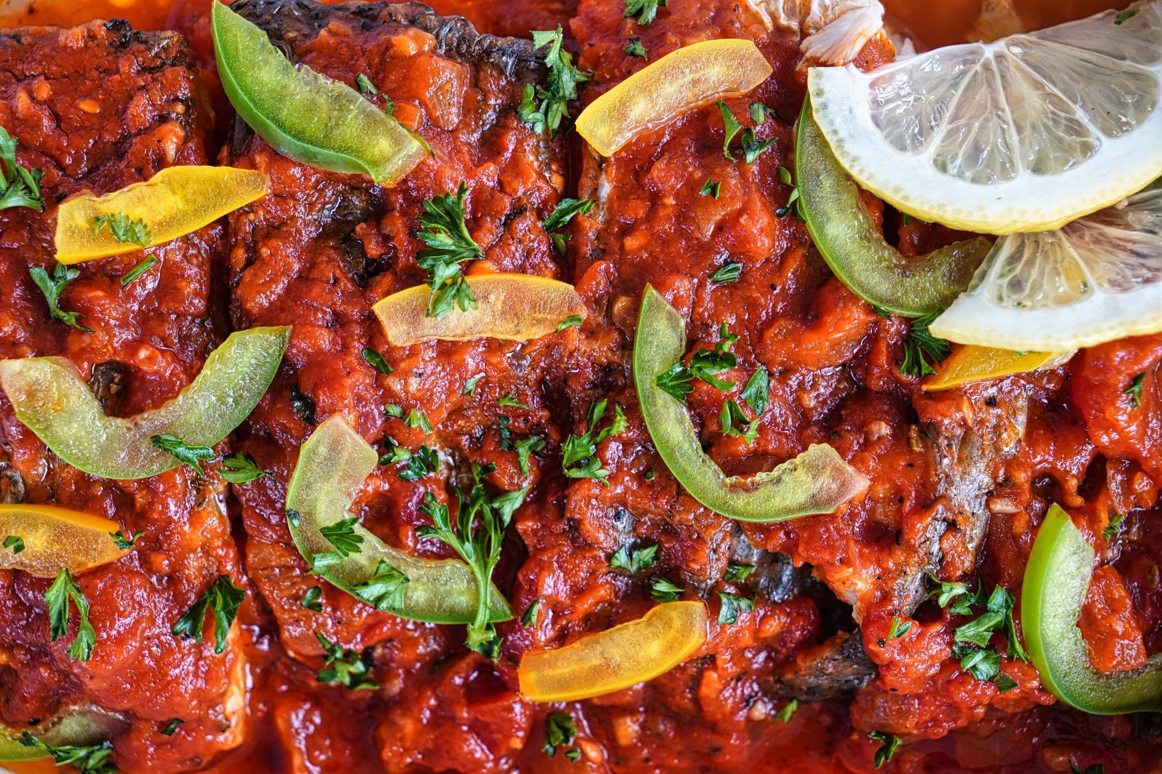 Baked Seabass With Romesco
