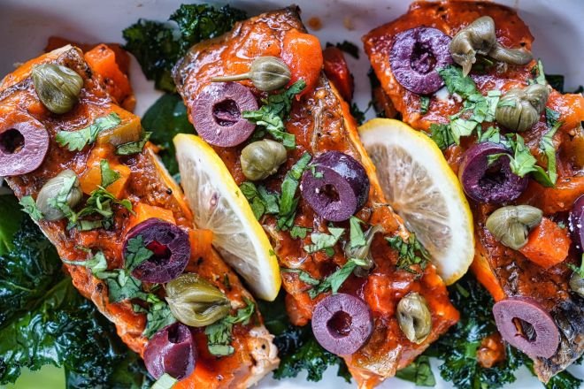 Mediterranean Baked Brazino