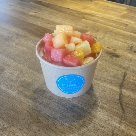 Yoghurt Pots w/ fresh fruit & berry compote