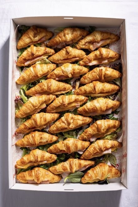 Box of 24 Mini Ham and Melted Cheese croissants