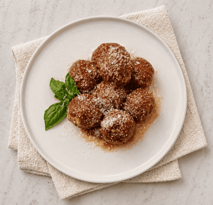 Pork and fennel meatballs in Napoli sauce 