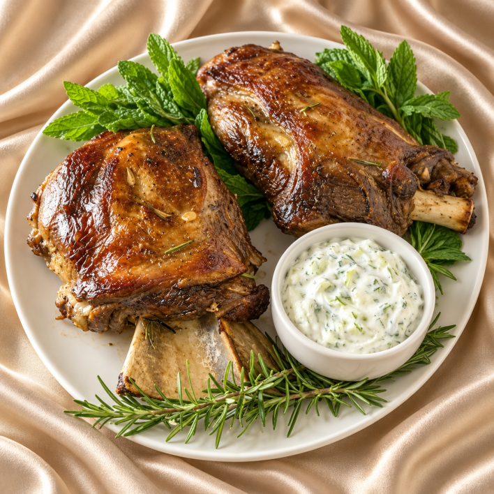 Slow-Cooked Lamb Shoulders with Tzatziki – Box of 2