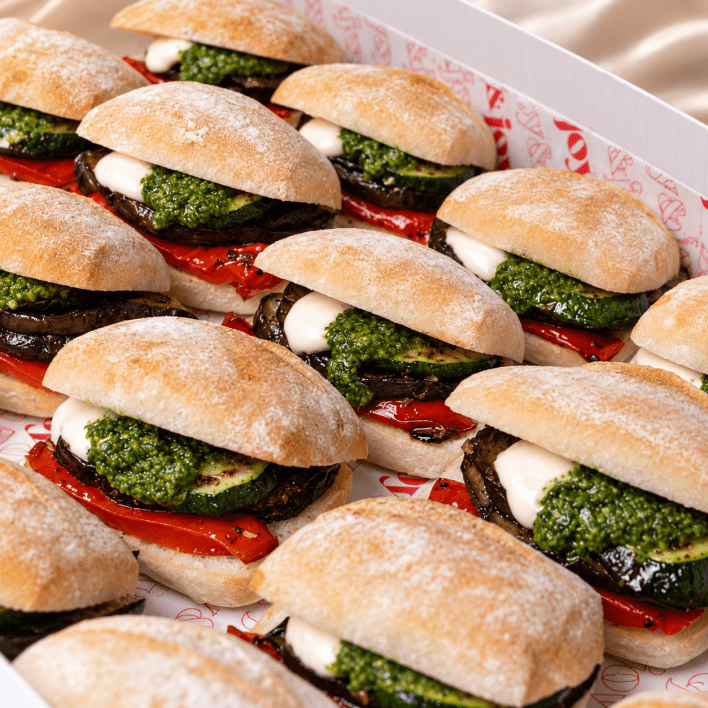Roasted Vegetable Buns (GF, Plant-Based) – Box of 24