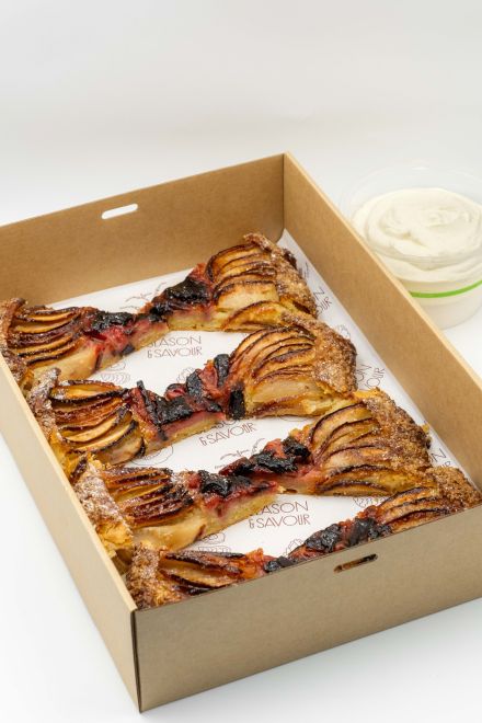 Seasonal Sweet Galette w Peach, Almond Frangipane & Whipped Mascarpone x 8