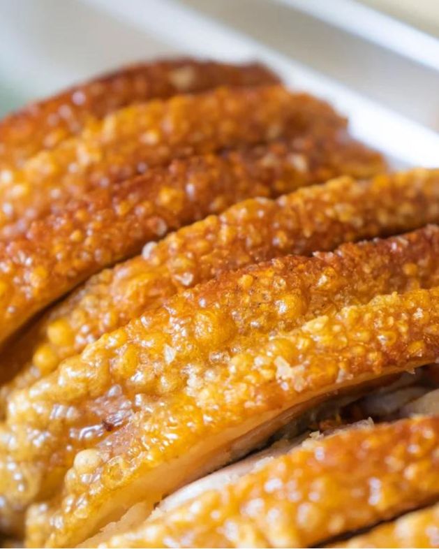 Rolled Porchetta with Nduja & Fennel Stuffing & salsa verde 