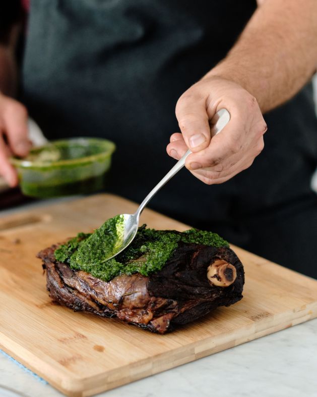 Slow Cooked Lamb Shoulder with Tahini Yoghurt 