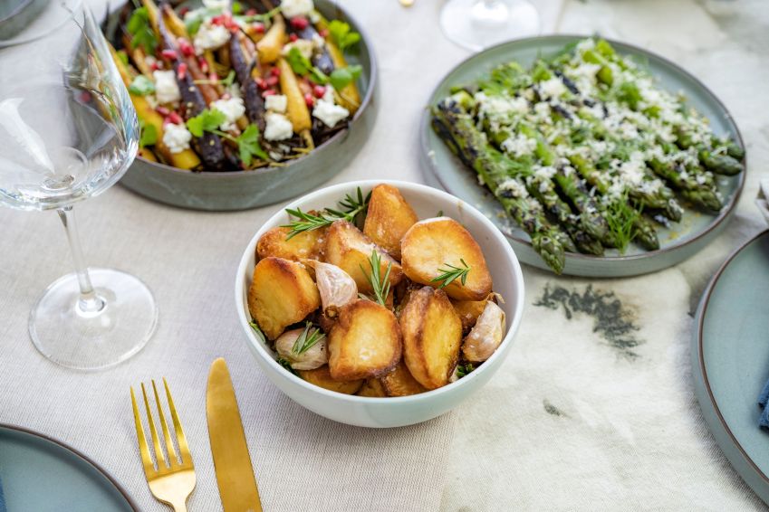 Duck Fat Potatoes with Garlic and Sage 