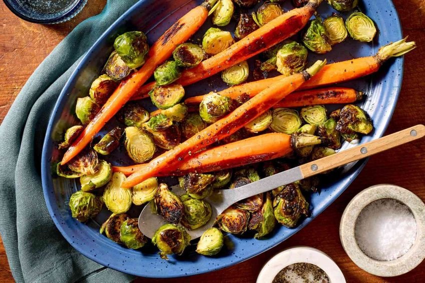 Heirloom Carrots, Brussel Sprouts, Maple Butter, Pancetta & Candied Walnut 