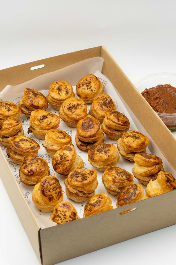 Slow Cooked Beef Rendang Party Pies with Caramelized Sweet Potato x 24