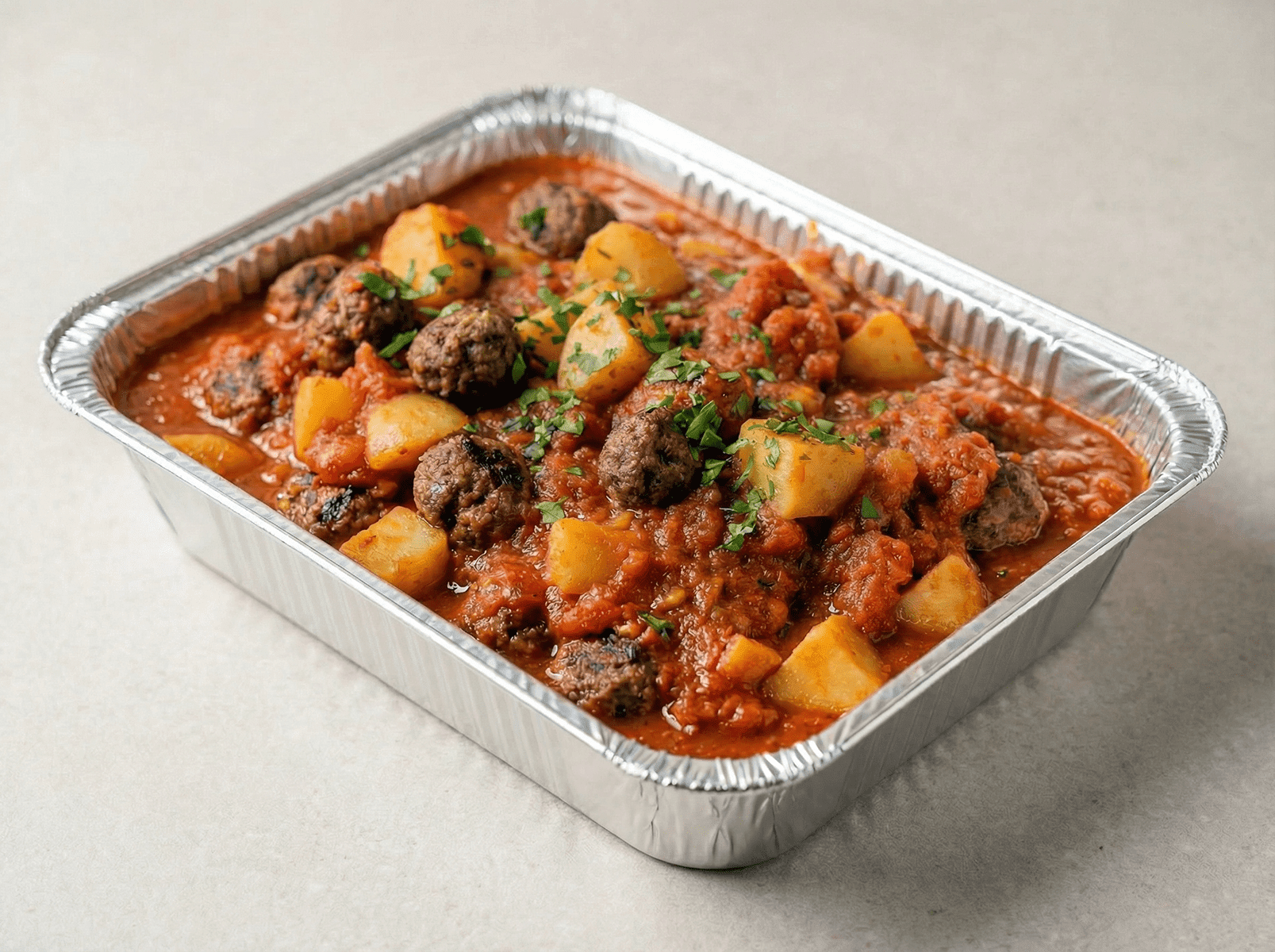 Kafta Batata A Riz (Kafta Meatballs & Potatoes on rice)