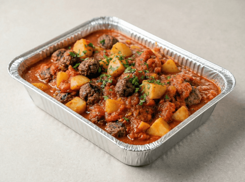 Kafta Batata A Riz (Kafta Meatballs & Potatoes on rice)