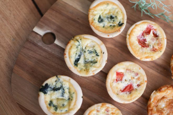 Mini Spinach and Cheese Quiche