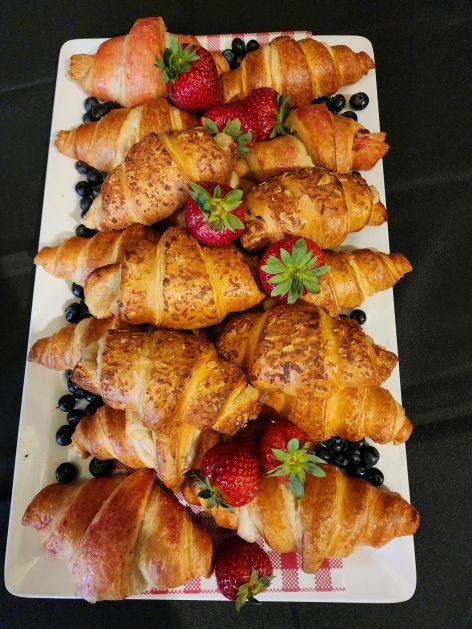 Vegan Raspberry Croissants