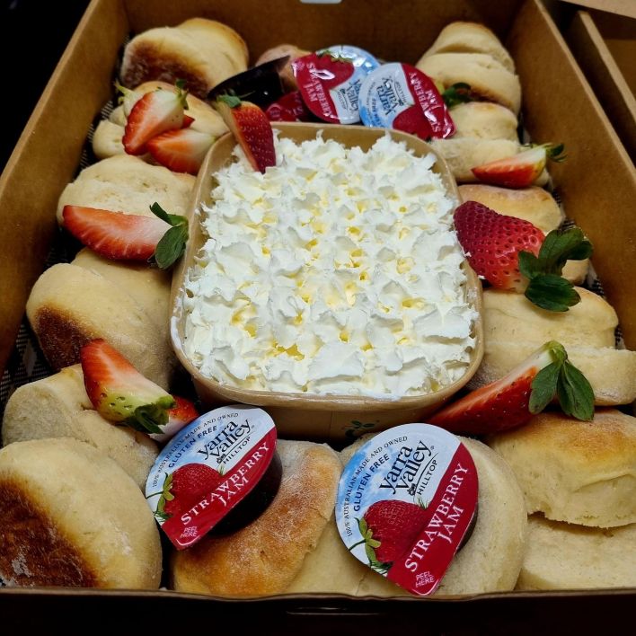 Scones with Jam and Cream Platter