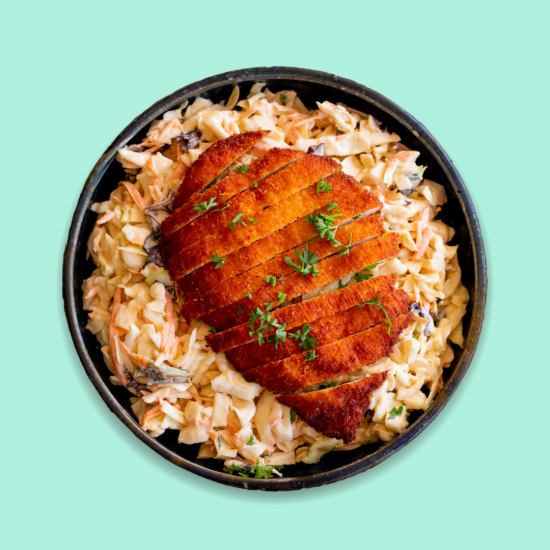 Individual Schnitzel & Coleslaw Salad