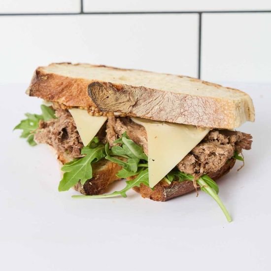 Beef, Swiss Cheese & Mustard Toasted Sourdough