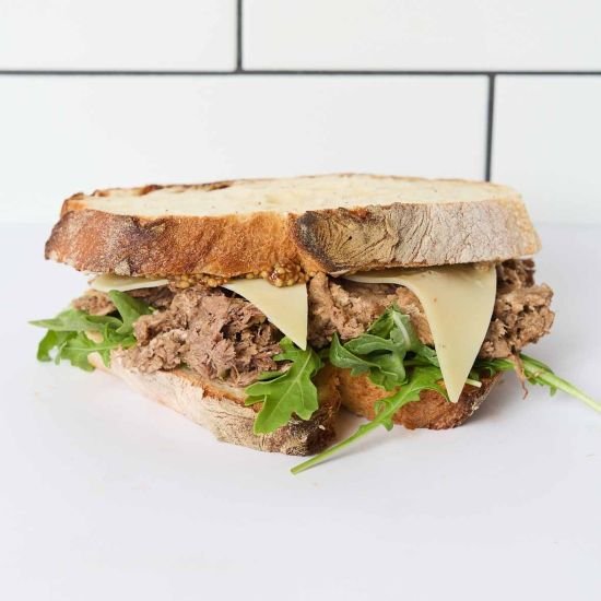 Beef, Swiss Cheese & Mustard Toasted Sourdough