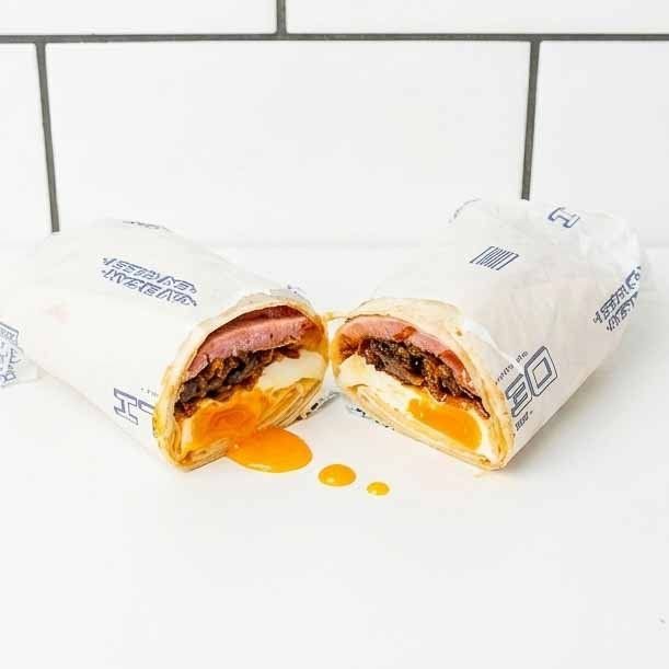 Sausage, Egg & Caramelised Onion Wrap