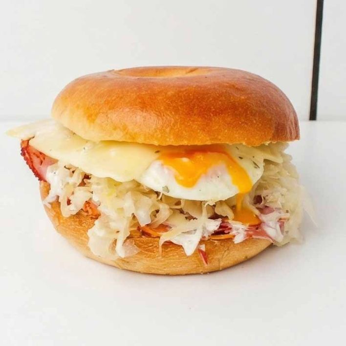 Pastrami Breakfast Bagel
