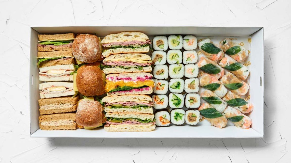 Sandwiches and Rice Paper Rolls
