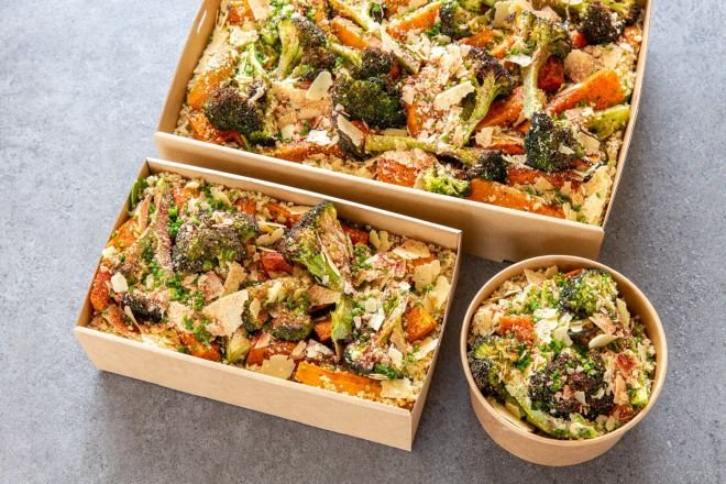 Harissa Roasted Sweet Potato & Broccoli 