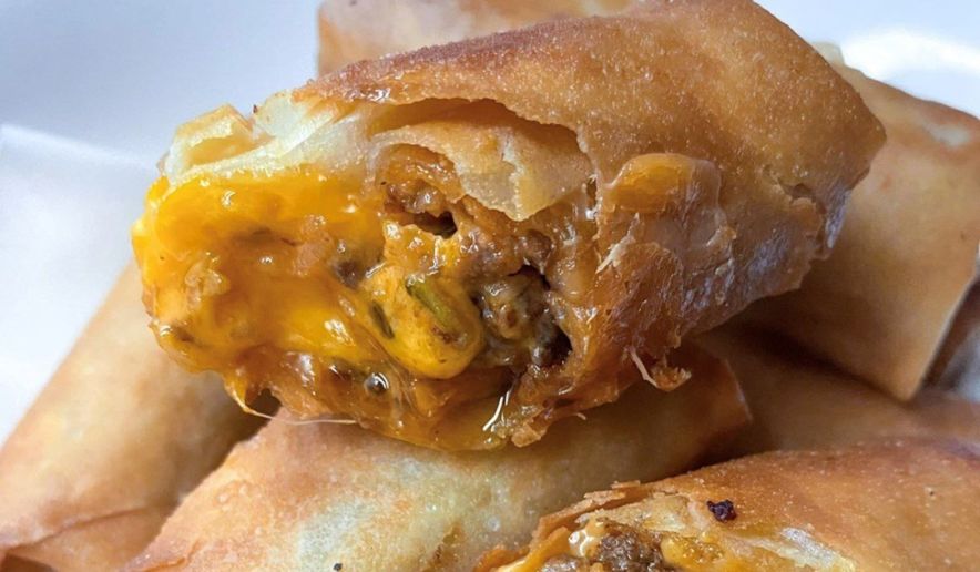 Wagyu Cheeseburger Spring Rolls