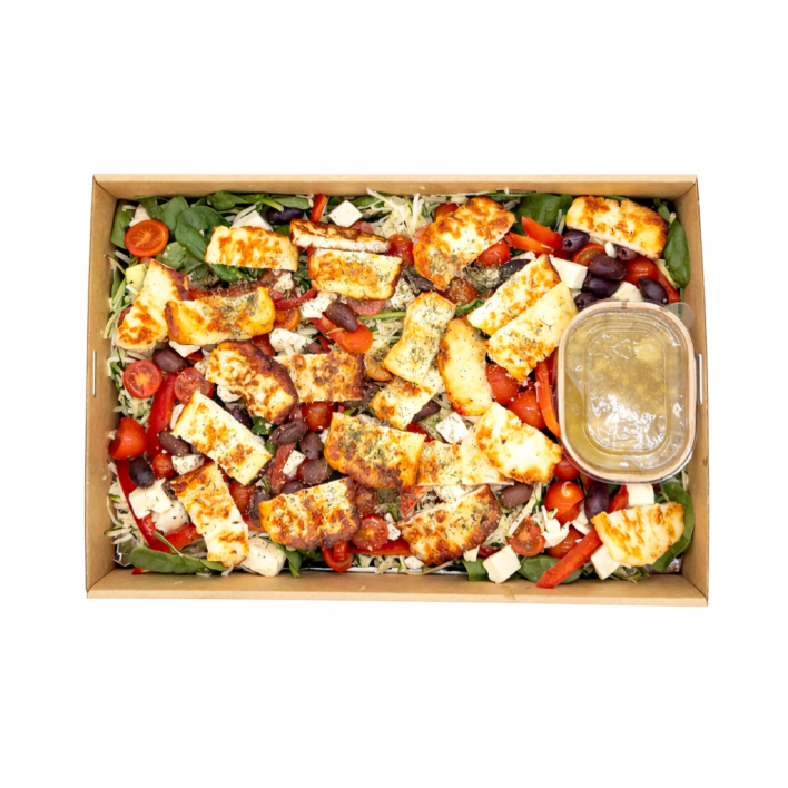 Grilled Halloumi & Mediterranean Vegetable Salad (GF, V)