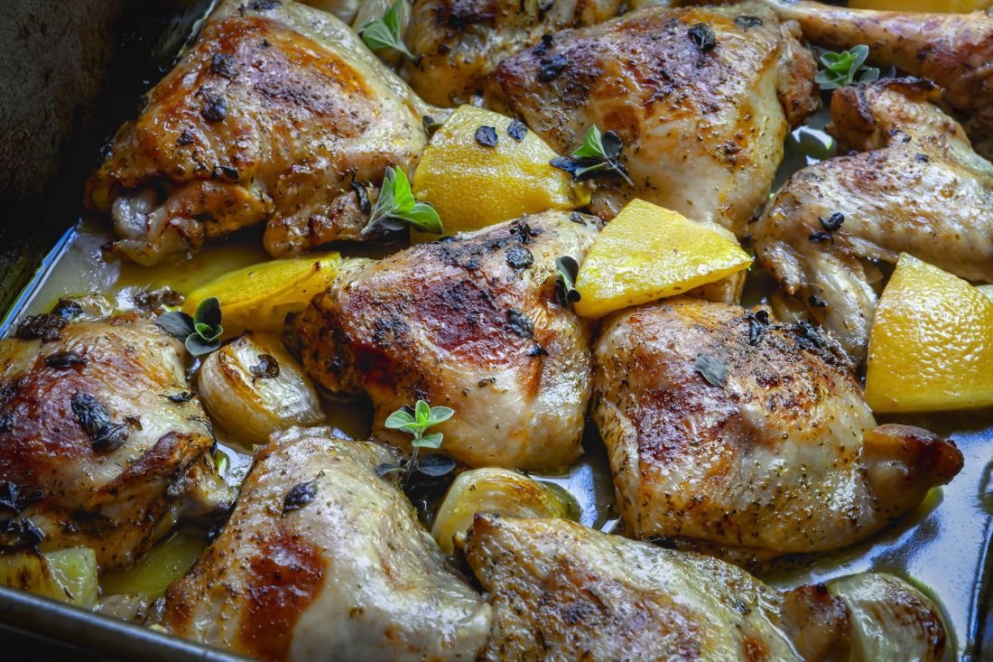 Roast Chicken with Green Olive, Dates & Capers (Serve 8 People)