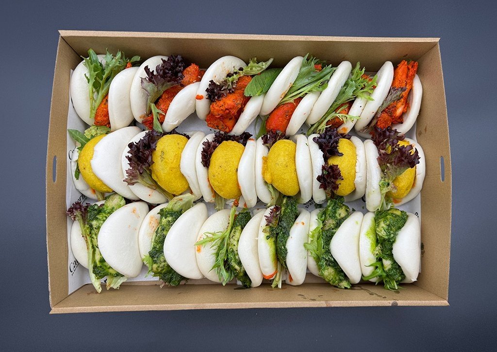 Indian Style Mixed Bao Bun Platter (18 Pieces)