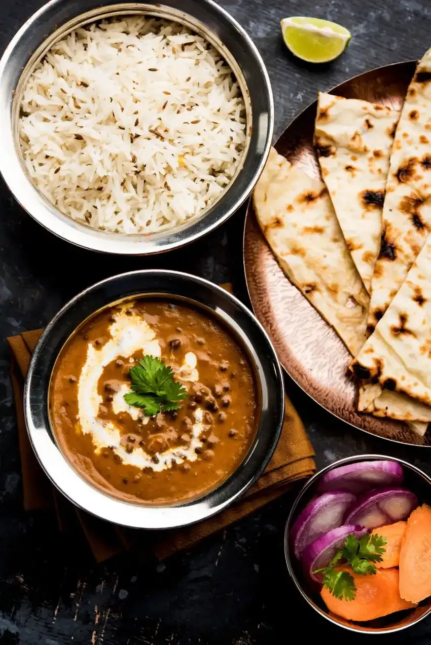 Dal Makhni with Rice & Naan