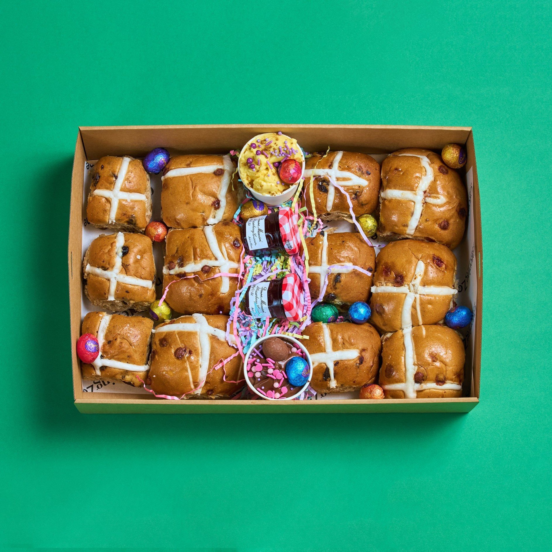 Easter Fruit Hot Cross Bun Platter