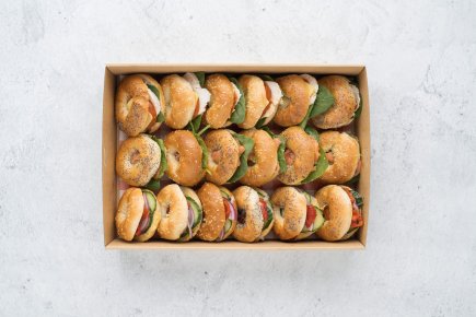 Breakfast Bagel Box of 18